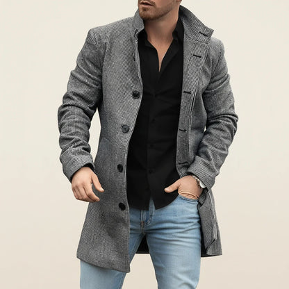 Viktor | Herren Herbst Mantel im Patchwork-Stil