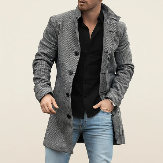 Viktor | Herren Herbst Mantel im Patchwork-Stil
