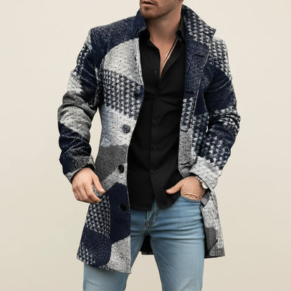 Viktor | Herren Herbst Mantel im Patchwork-Stil