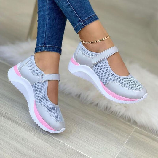 Andrea | Damen Mary-Jane-Walking-Sneaker mit Riemen