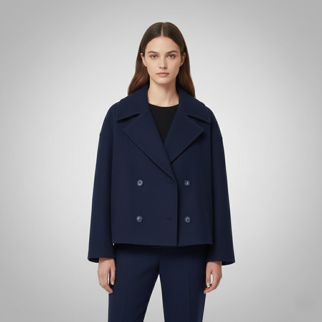 Tamara | Damen Moderne Jacke im Zweireiher-Look