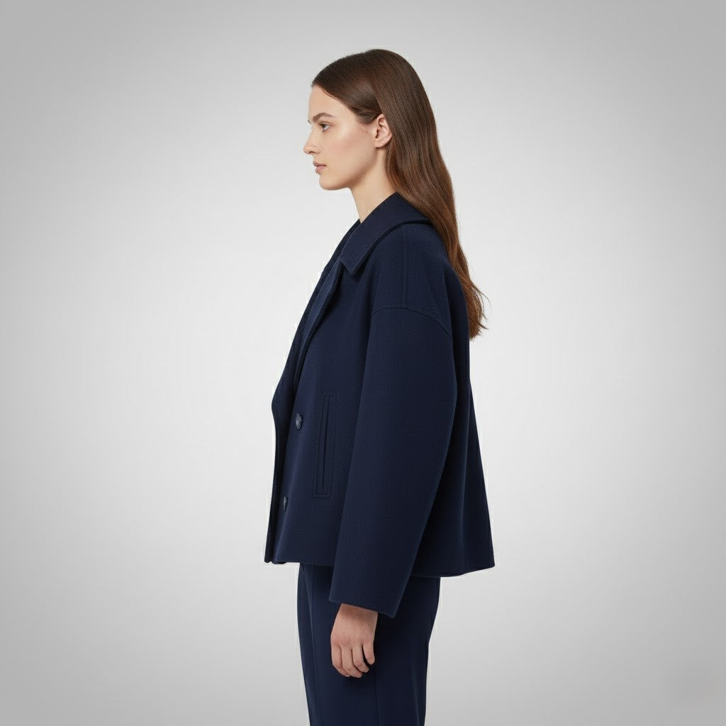 Tamara | Damen Moderne Jacke im Zweireiher-Look