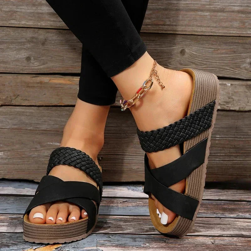 Kerstin | Damen Orthopädische Plateau-Sandalen für den Sommer