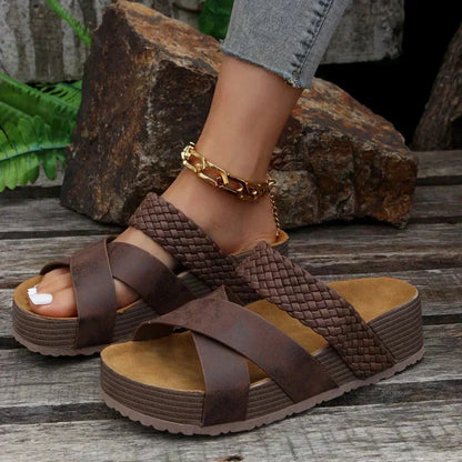 Kerstin | Damen Orthopädische Plateau-Sandalen für den Sommer