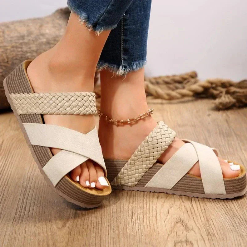 Kerstin | Damen Orthopädische Plateau-Sandalen für den Sommer