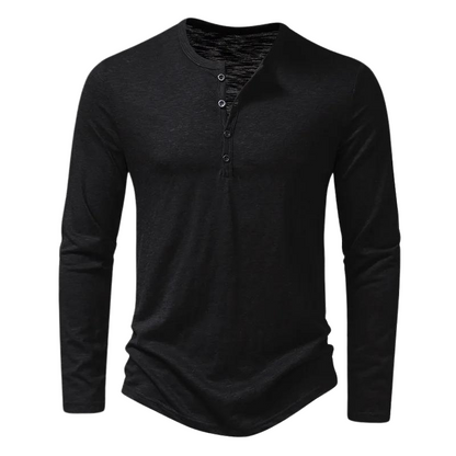 Peter | Herren Lässiges Slim-Fit Henley-Shirt