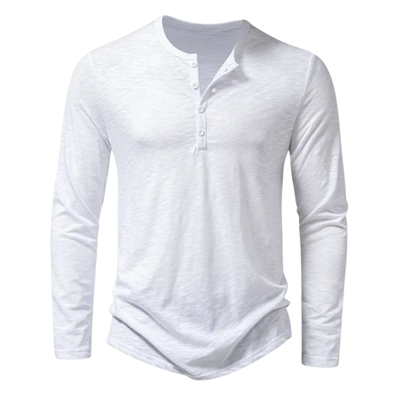 Peter | Herren Lässiges Slim-Fit Henley-Shirt