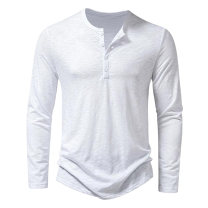 Peter | Herren Lässiges Slim-Fit Henley-Shirt