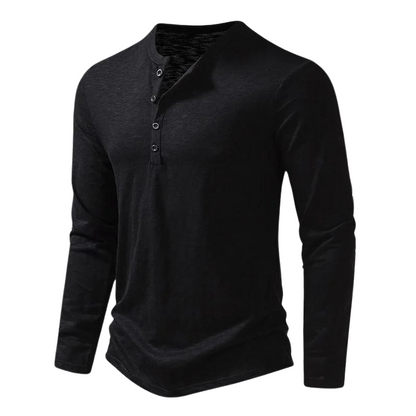 Peter | Herren Lässiges Slim-Fit Henley-Shirt
