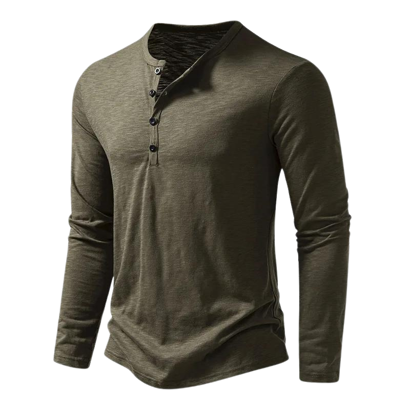 Peter | Herren Lässiges Slim-Fit Henley-Shirt