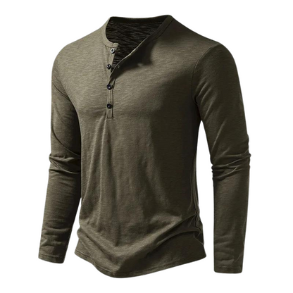 Peter | Herren Lässiges Slim-Fit Henley-Shirt
