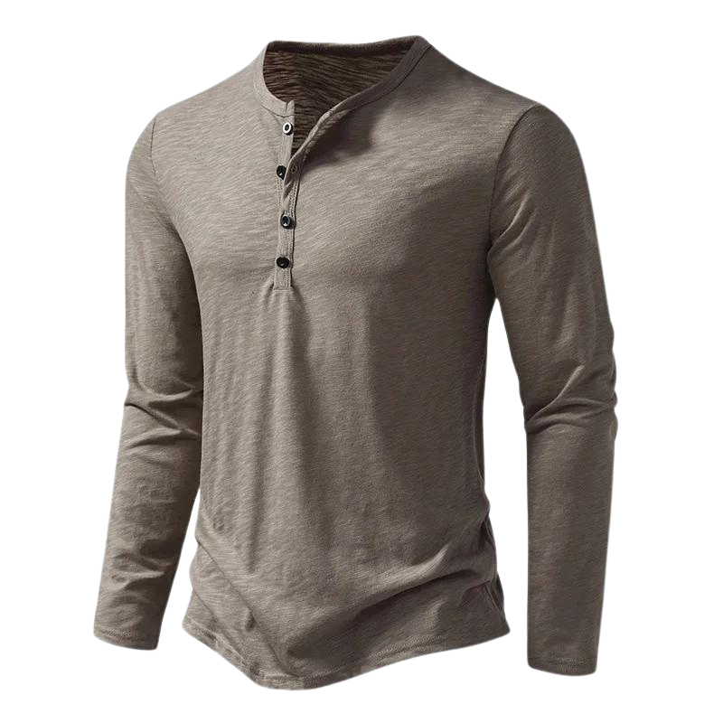 Peter | Herren Lässiges Slim-Fit Henley-Shirt