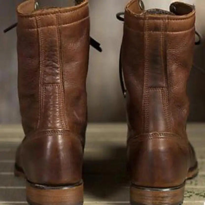 Jasmin | Damen Herbst Leder Schnürstiefel