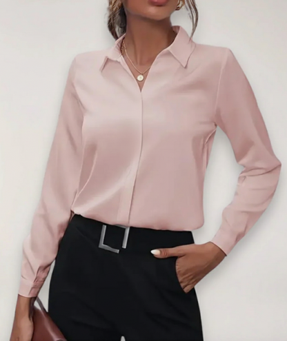 Johanna | Damen Maßgeschneiderte Bluse mit Knopfleiste für Büro-Outfits