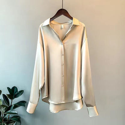 Angela | Damen Bluse mit lockerer Passform und Knopfleiste