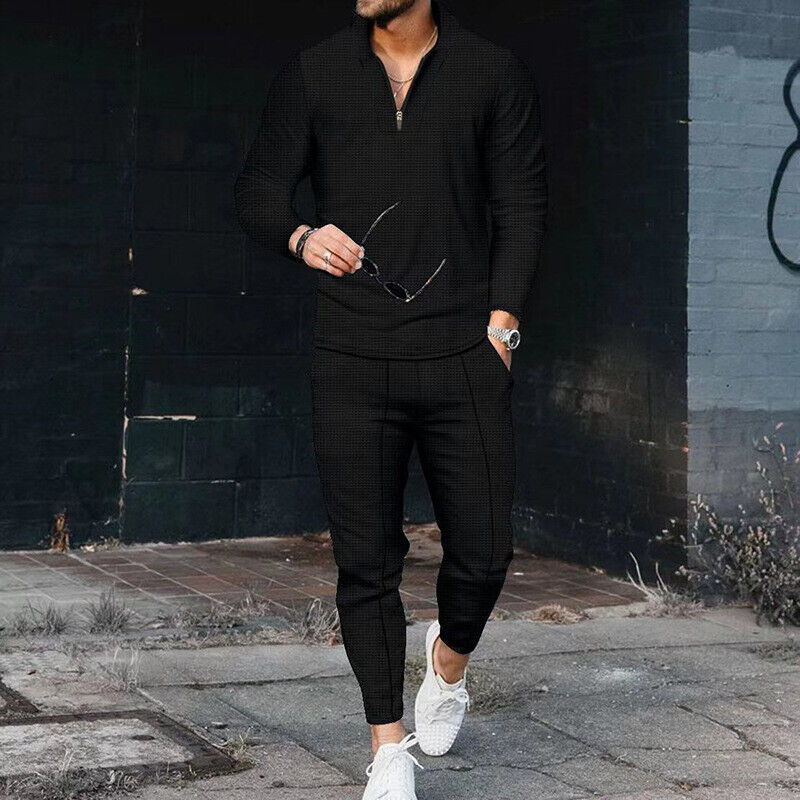 Max | Herren Lässiges Set aus Langarmhemd und Hose