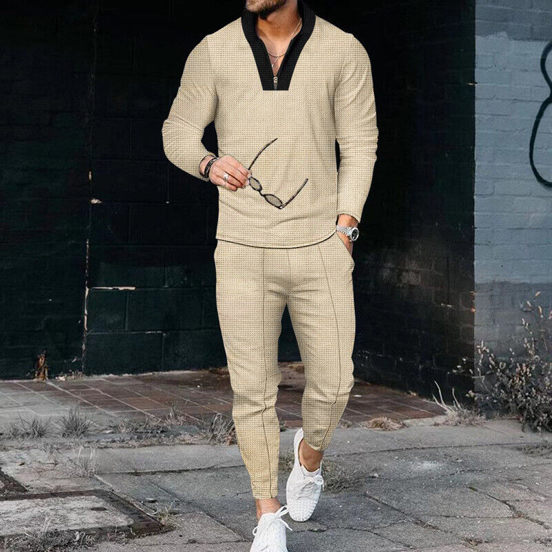 Max | Herren Lässiges Set aus Langarmhemd und Hose