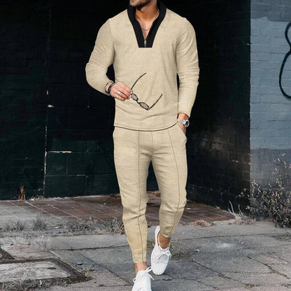 Max | Herren Lässiges Set aus Langarmhemd und Hose