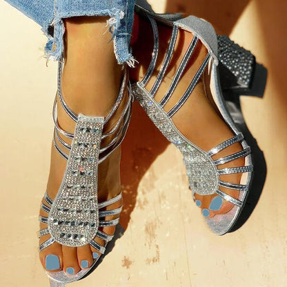 Franziska | Damen Offene Zehen Plateau Keilabsatz Sandalen