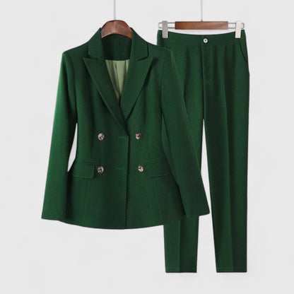Maria | Damen Zweireihiges Blazer-Hosen-Set