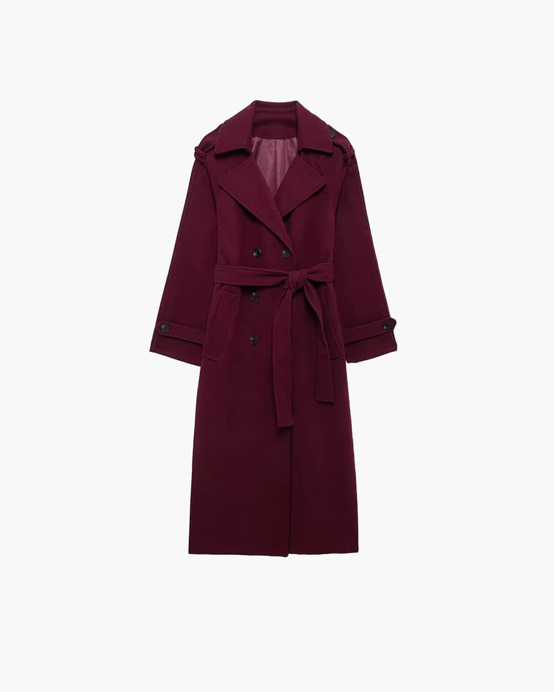 Franziska | Damen Langer Winter-Trenchcoat aus Wolle