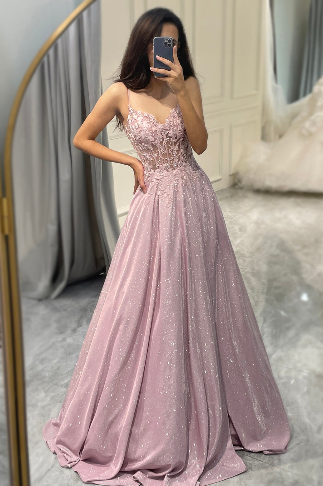 Lara | Damen Verzierte Maxi Kleid für Hochzeitsgäste