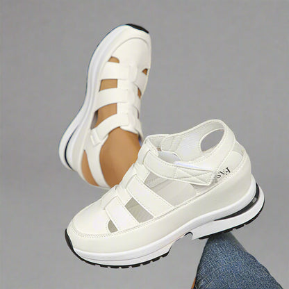 Karla | Damen Sandalen mit Offener Spitze und Knöchelriemen, Lässig