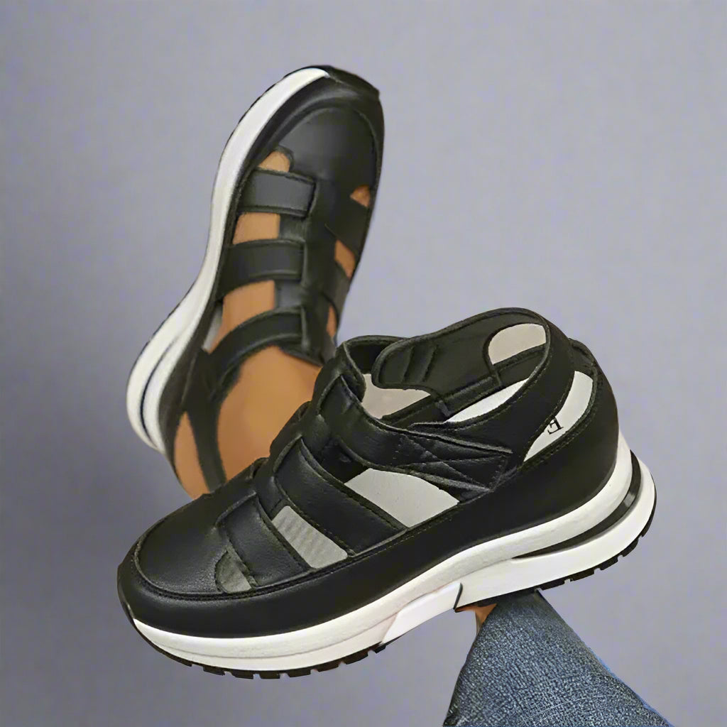 Karla | Damen Sandalen mit Offener Spitze und Knöchelriemen, Lässig