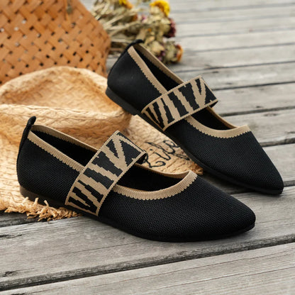 Yvonne | Damen Frühlings Ballerinas mit Riemen im Freizeitstil