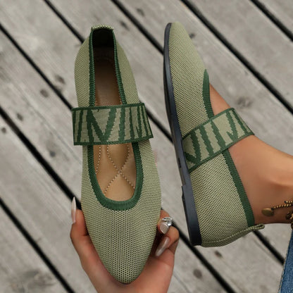 Yvonne | Damen Frühlings Ballerinas mit Riemen im Freizeitstil