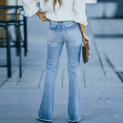 Elke | Damen Frühlings Jeans mit hoher Taille und geradem Schnitt