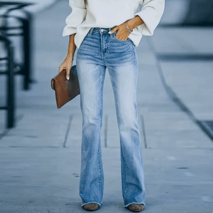 Elke | Damen Frühlings Jeans mit hoher Taille und geradem Schnitt