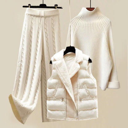 Emilia | Damen Winter-Loungewear-Set aus Strick
