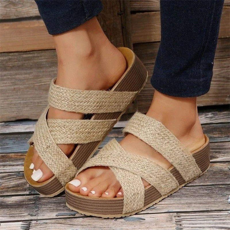Kerstin | Damen Orthopädische Plateau-Sandalen für den Sommer