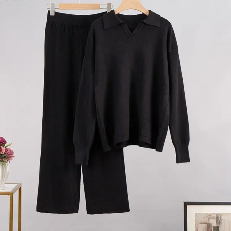 Leonie | Damen Gemütliches Herbst Relaxed Strick Set