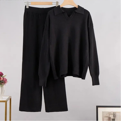 Leonie | Damen Gemütliches Herbst Relaxed Strick Set