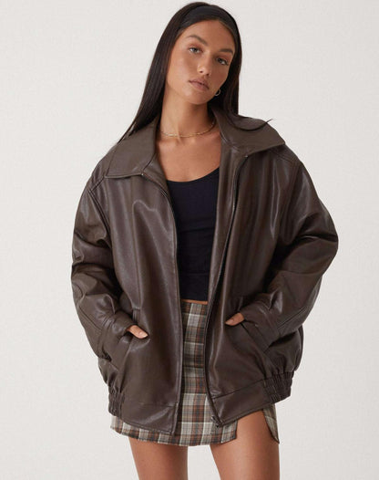 Gabriela | Damen Trendige Jacke mit Reißverschluss Wintermode