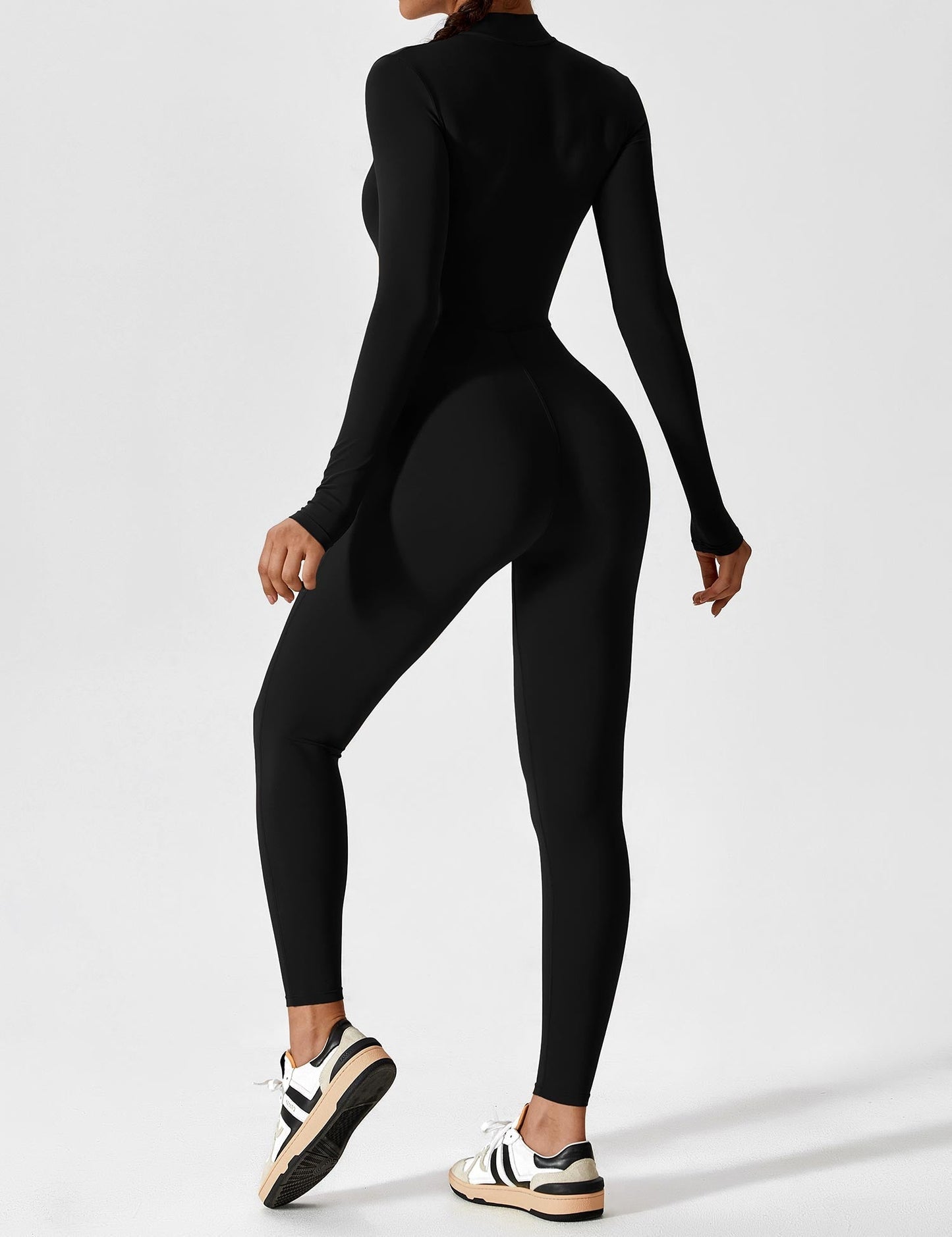 Regine | Damen Frühlings Stretch Zip-Up Jumpsuit