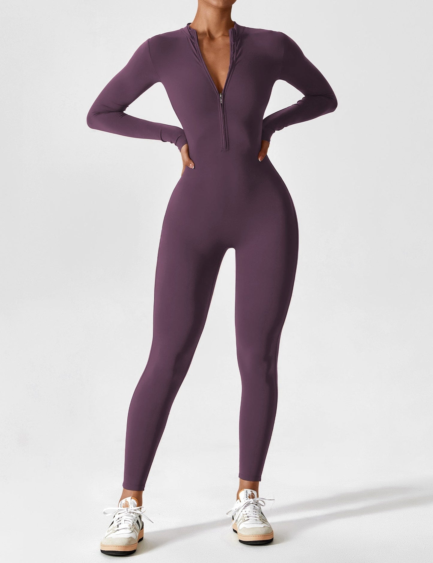 Sarah | Damen Sommer Set mit Langarmshirt und Reißverschluss
