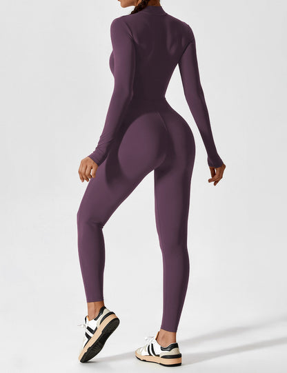 Regine | Damen Frühlings Stretch Zip-Up Jumpsuit