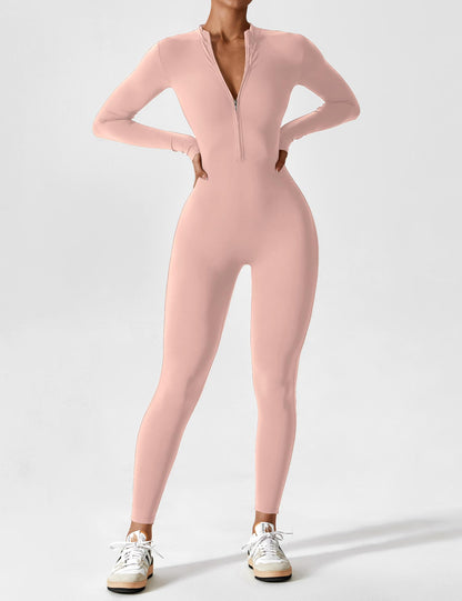 Regine | Damen Frühlings Stretch Zip-Up Jumpsuit