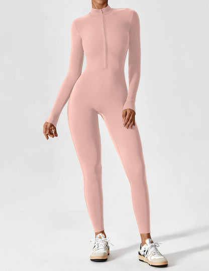 Regine | Damen Frühlings Stretch Zip-Up Jumpsuit