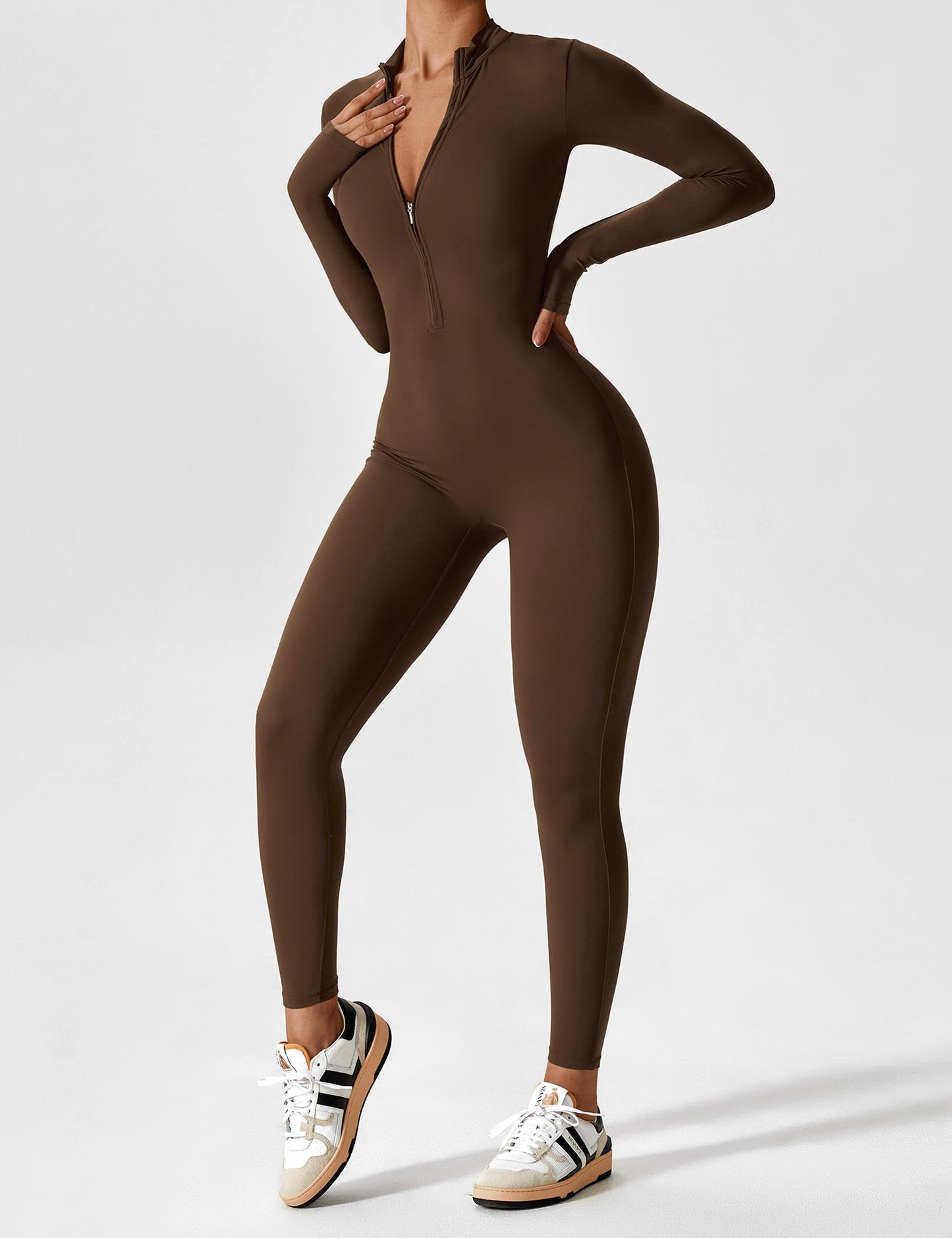 Sarah | Damen Sommer Set mit Langarmshirt und Reißverschluss