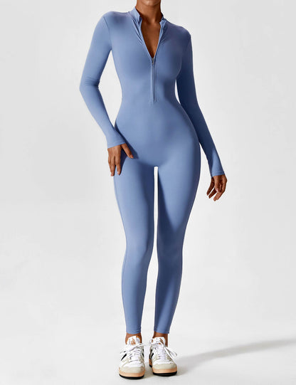 Sarah | Damen Sommer Set mit Langarmshirt und Reißverschluss