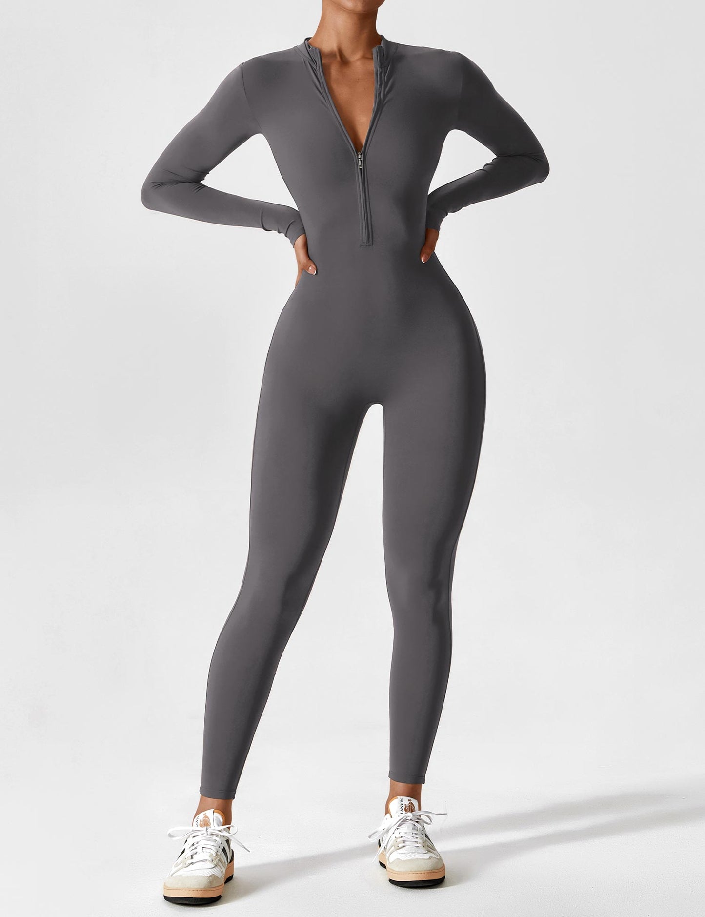 Sarah | Damen Sommer Set mit Langarmshirt und Reißverschluss