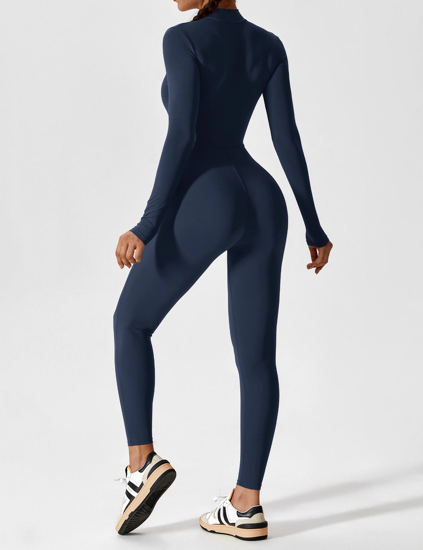 Regine | Damen Frühlings Stretch Zip-Up Jumpsuit