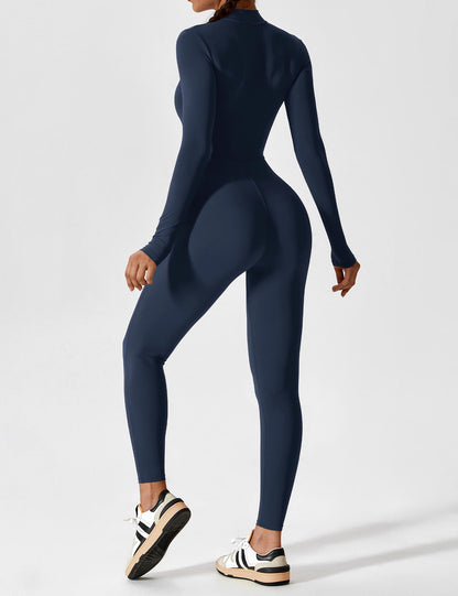 Regine | Damen Frühlings Stretch Zip-Up Jumpsuit