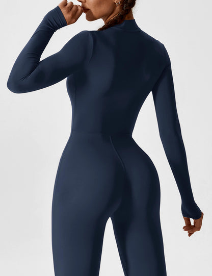 Regine | Damen Frühlings Stretch Zip-Up Jumpsuit