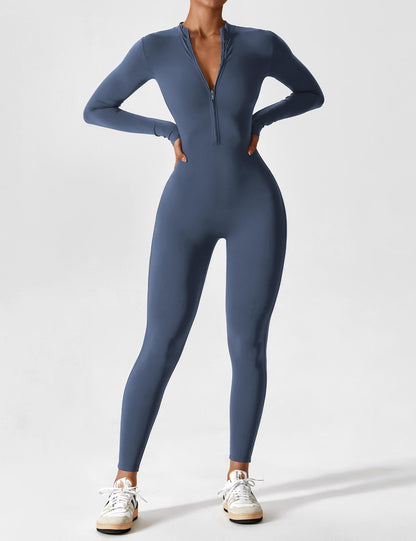 Sarah | Damen Sommer Set mit Langarmshirt und Reißverschluss