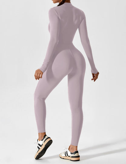 Regine | Damen Frühlings Stretch Zip-Up Jumpsuit